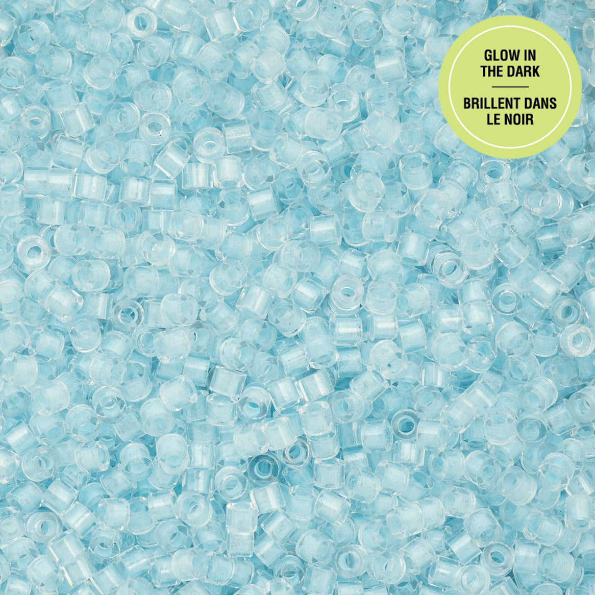 Cylin Bead 11/0 Glow in Dark Seed Beads – Sky 25g Bag | The Pink Bead Shop Canada
