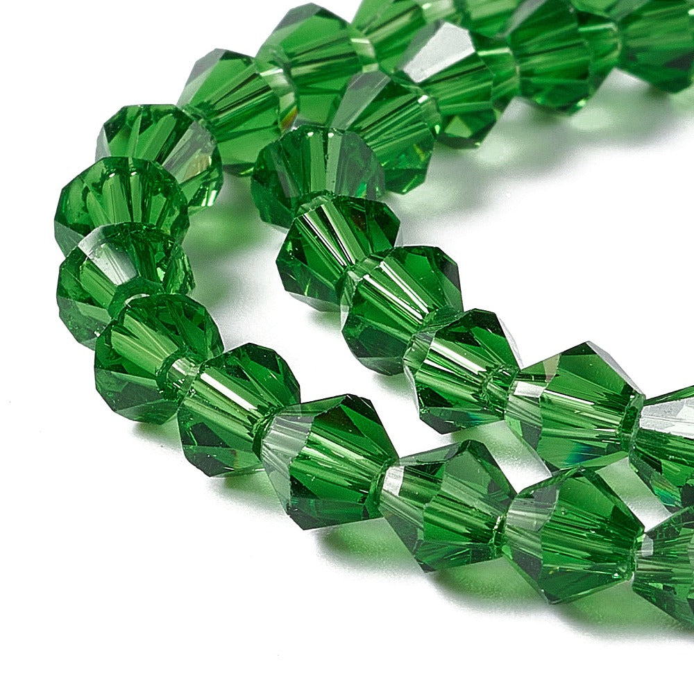 Imitation Austrian Crystal 5301 Bicone Beads, Faceted Glass Beads Strands