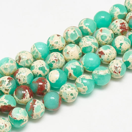 Sea Sediment Jasper Bead Strands Round 8mm