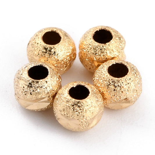 Brass Spacer Beads, Long-Lasting 10 Pack 4mm