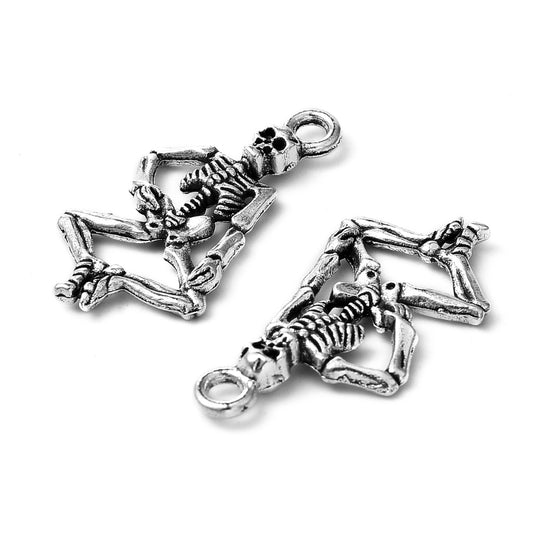 Skeleton Pendants Alloy 4 Pack