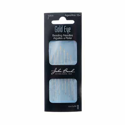 Gold Eye Beading Needles Size 11 (7pc Pack) | The Pink Bead Shop Canada