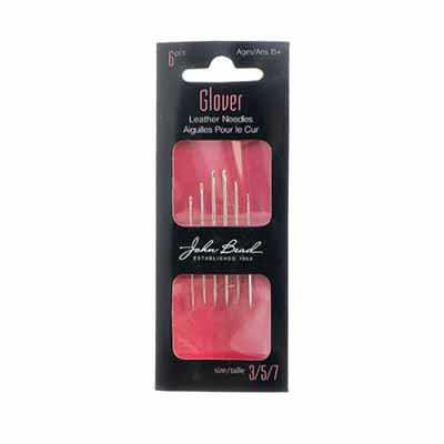 Glover Needles Assorted Sizes 3/5/7 (6pc Pack) | Leather & Repair Needles Canada