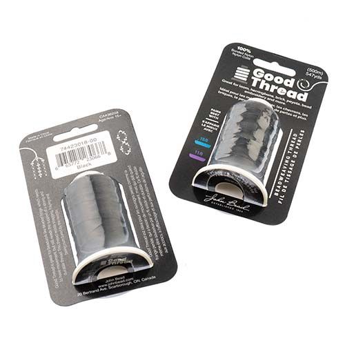 Good Thread 500m Spool Black Bonded | The Pink Bead Shop Canada