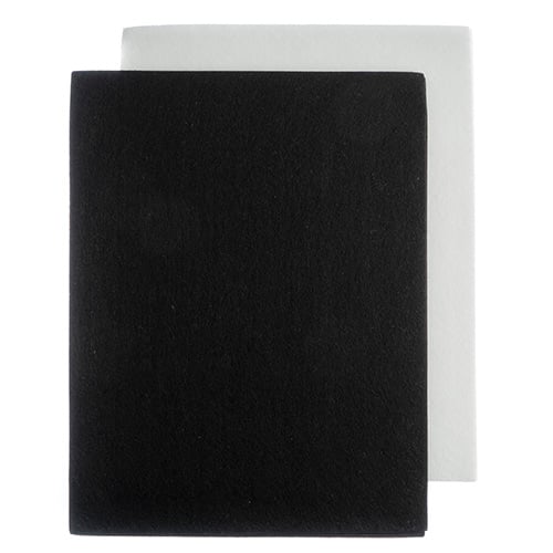 GoodFelt Beading Foundation 1.5MM 8.5x11in Black/White (4pcs/pkg) | The Pink Bead Shop Canada