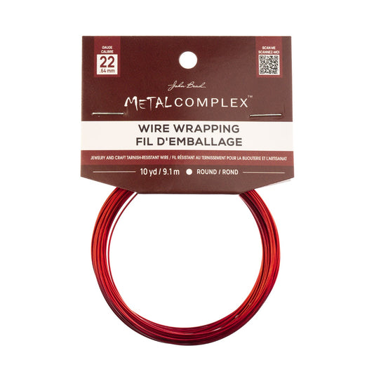 Metal Complex Colored Copper Wire No-Tarnish Medium 22ga (0.64mm) 30ft (9.144m)  Assorted Colors