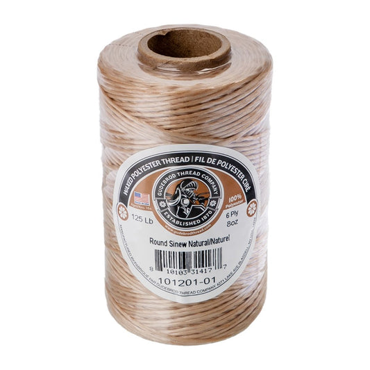 Gudebrod Round Sinew 8oz Natural 825ft (275yd) | The Pink Bead Shop Canada