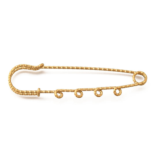 Safety Pin Brooch Findings Stainless Steel Gold & Silver Color