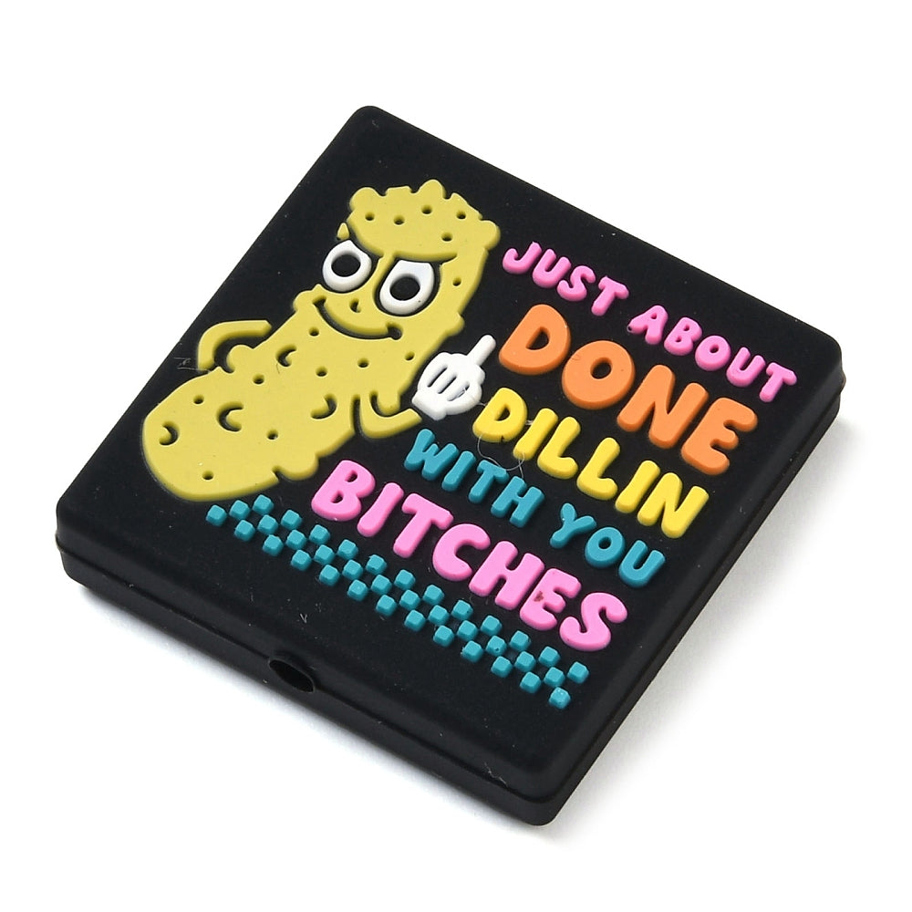 Food Grade Silicone Focal Beads, Done Dillin
