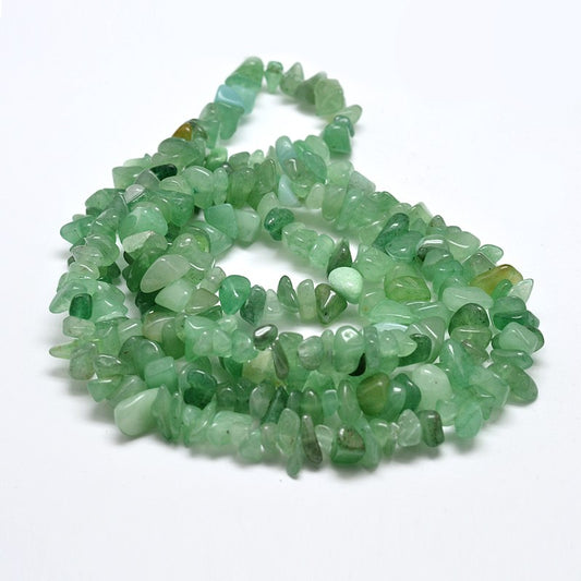 Chip Natural Aventurine Beads Strands Size: about 5~8mm