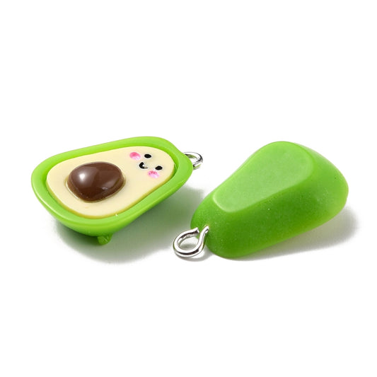 Avocado Resin Pendants 2pk