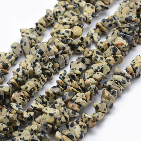 Natural Dalmatian Jasper Beads Strands, Chip Size: about 5~8mm