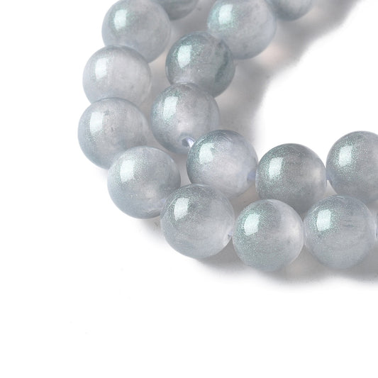 Light Steel Blue Selenite Bead Strands 8mm