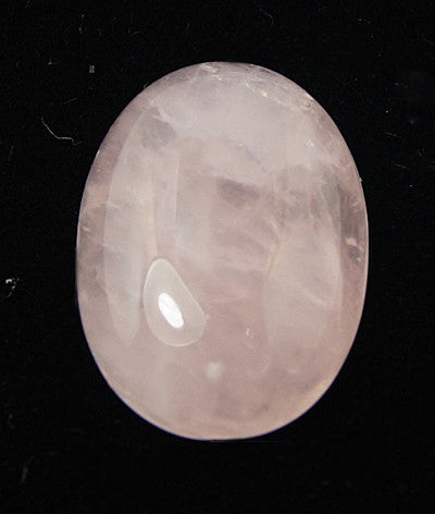 Natural Rose Quartz Cabochons, Oval, Pink 2 Pack