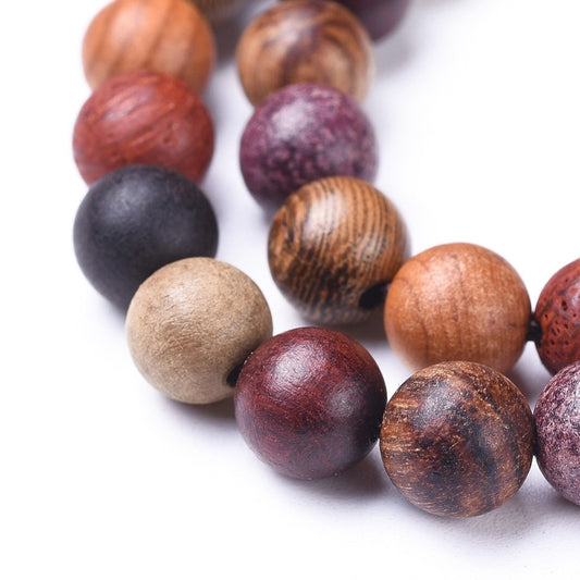 Natural Wood Beads Colorful 8mm