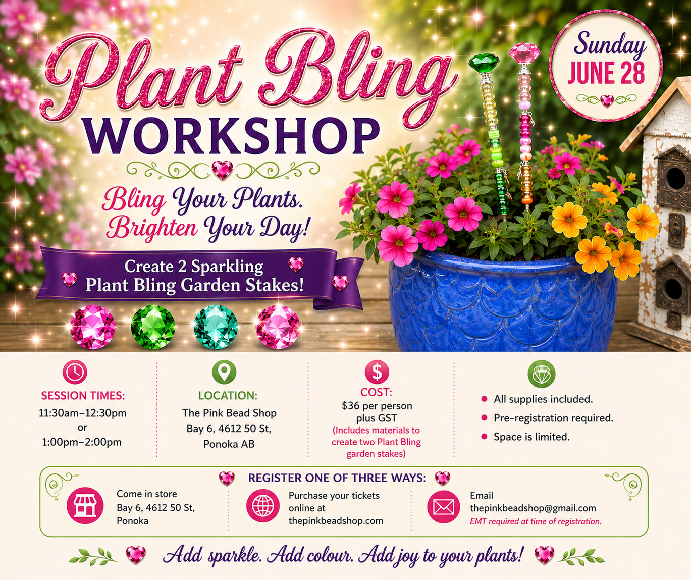 Plant Bling Workshop with Andrea 11:30-1