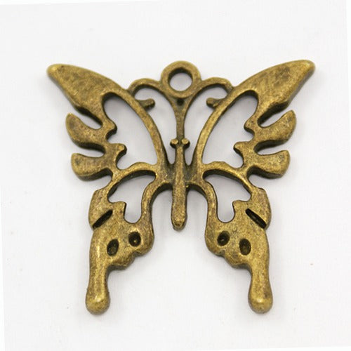 Tibetan Style Alloy Pendants, Lead Free, Nickel Free and Cadmium Free, Butterfly, Antique Bronze 2 Pack