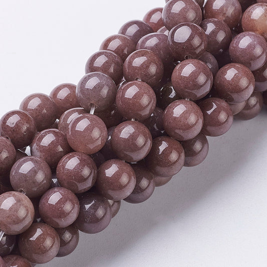 Purple Aventurine Round Bead Strands 8mm