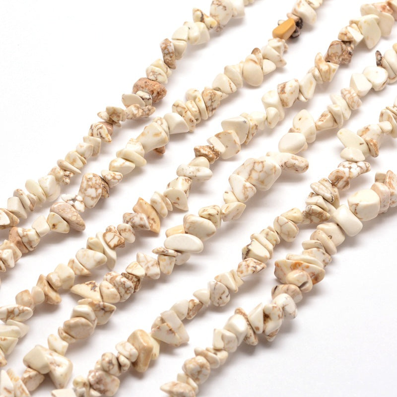 Magnesite Chip Bead Strands, Dyed Size: about 5~8mm