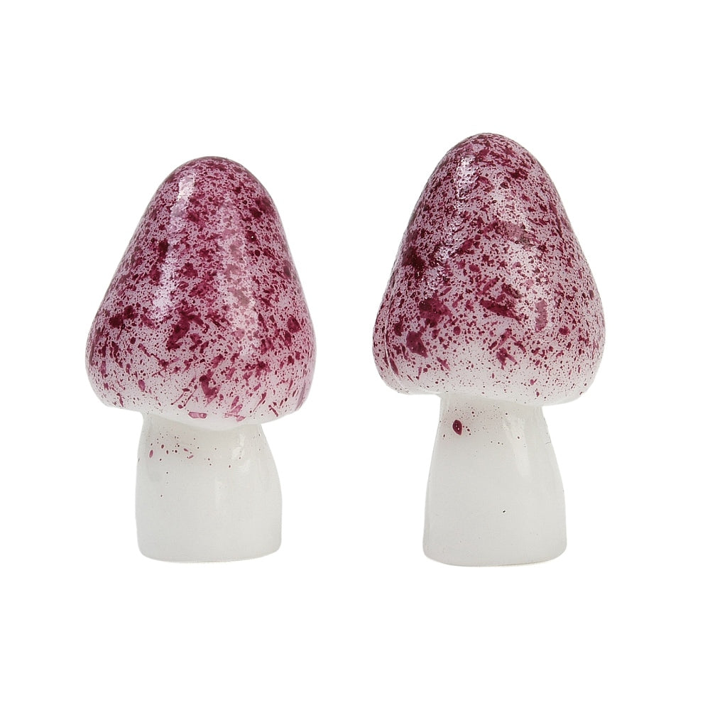 Mushroom Resin Decorations, for Fairy Gardens , Purple