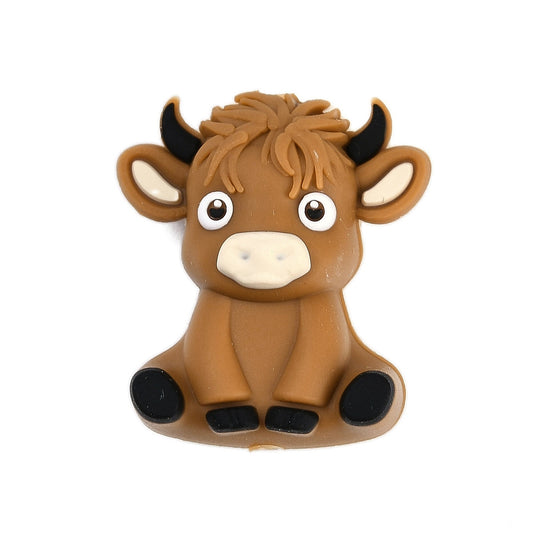 Cartoon Cow Silicone Focal Beads