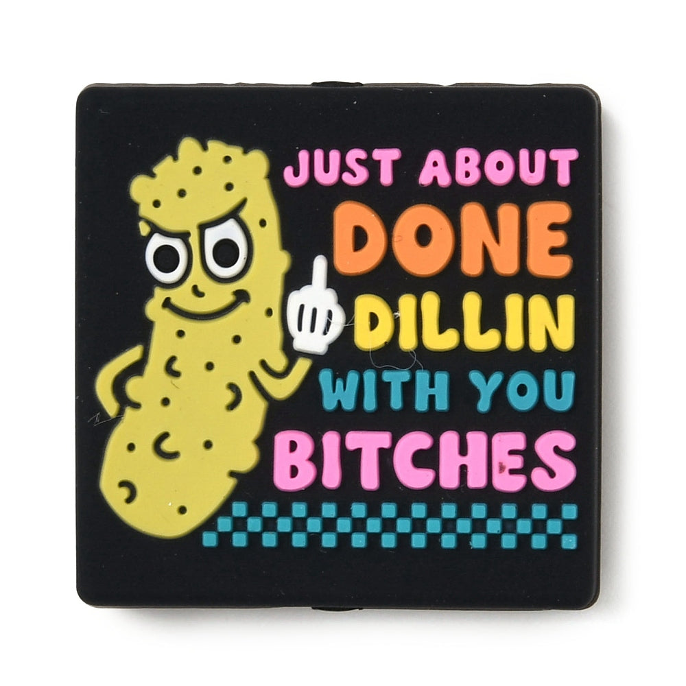 Food Grade Silicone Focal Beads, Done Dillin