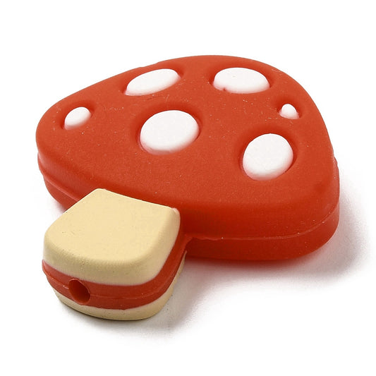 Mushroom Food Grade Eco-Friendly Silicone Focal Beads