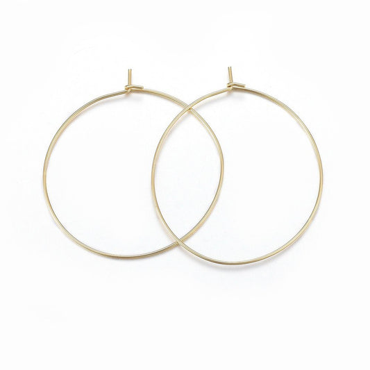 Ion Plating(IP) 316L Surgical Stainless Steel Hoop Earring Findings, Wine Glass Charms Findings, Rainbow Color 1 PAIR