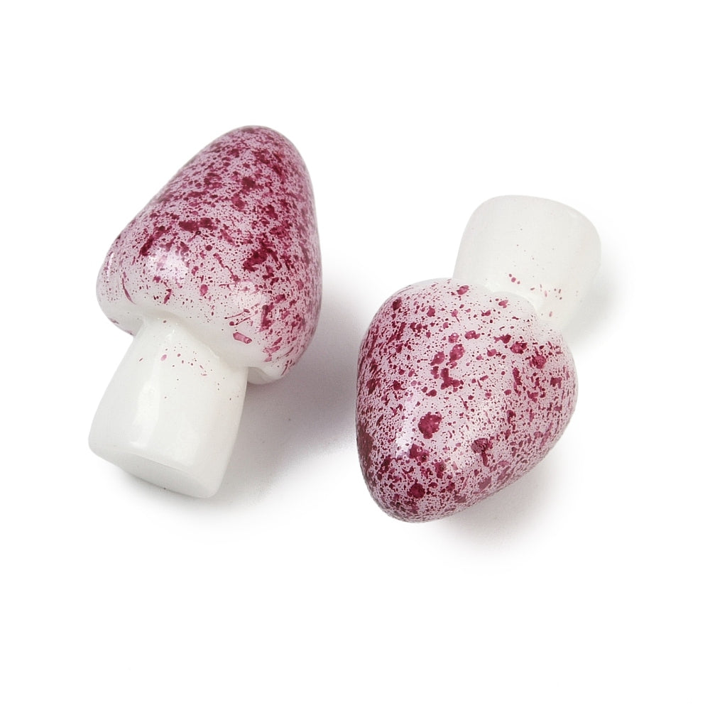 Mushroom Resin Decorations, for Fairy Gardens , Purple