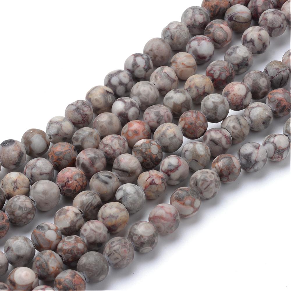 Natural Maifanite/Maifan Stone Beads Strands, Round 4mm