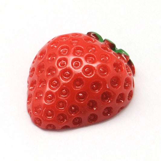 Strawberry Resin Cabochons, , Red 4 PACK
