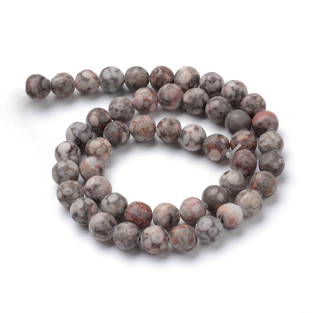 Natural Maifanite/Maifan Stone Beads Strands, Round 4mm