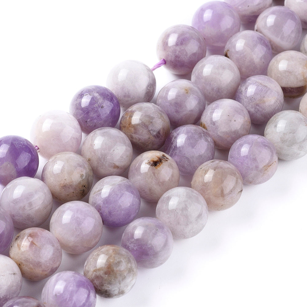 Natural Amethyst Beads Strands, Round, Size: about 8mm