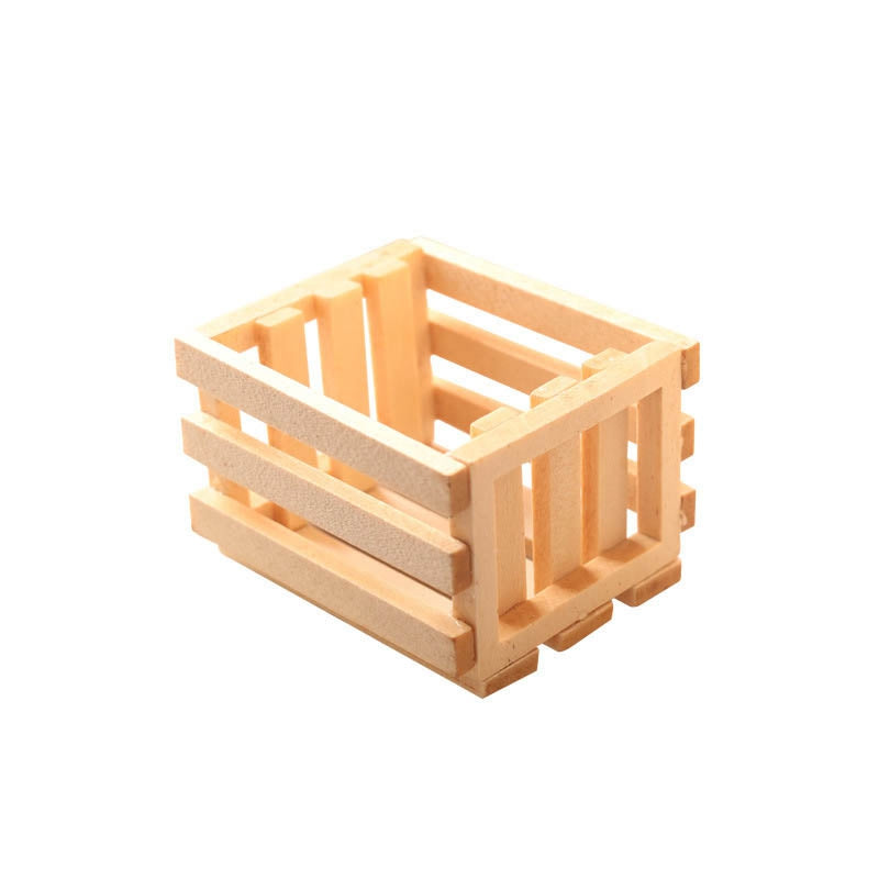 Wood Rectangle Storage Box Miniature Ornaments, Micro Landscape Fairy Garden Supplies