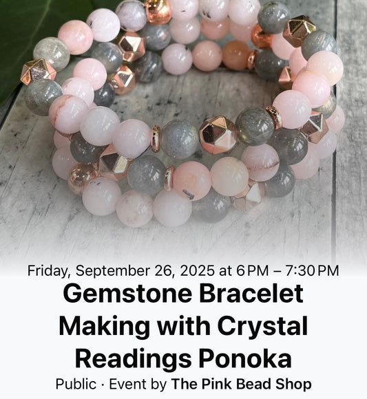 Gemstone Bracelet Making with Crystal Readings Ponoka