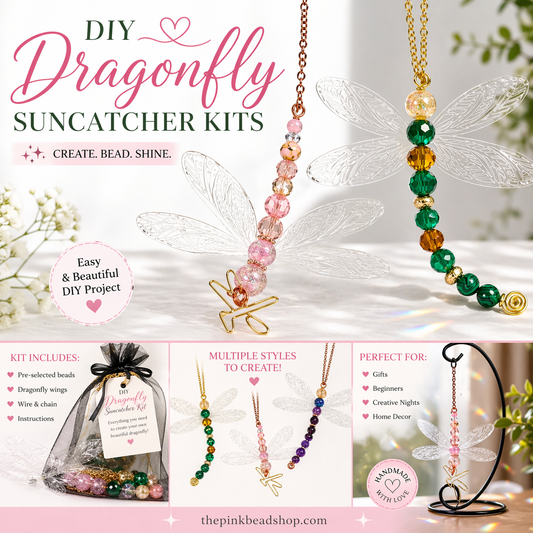 DIY Dragonfly Suncatcher Kit – Beading Craft Kit | The Pink Bead Shop Canada