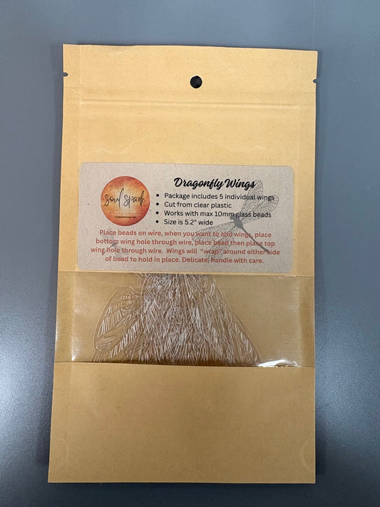 Dragonfly Wings 5 Piece Set – Clear Plastic Wings for Suncatchers | The Pink Bead Shop Canada