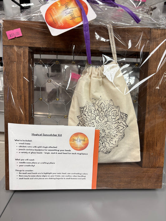 Magical Suncatcher Kit – Wood Frame Beading Craft Kit | The Pink Bead Shop Canada