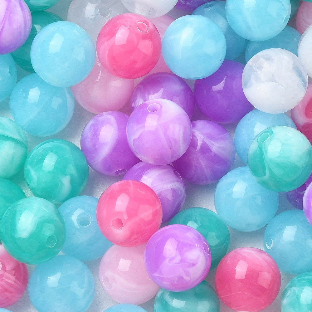 Two-Tone Opaque Acrylic Round Beads Bulk – 20mm | The Pink Bead Shop Canada