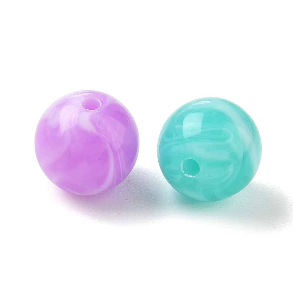 Two-Tone Opaque Acrylic Round Beads Bulk – 20mm | The Pink Bead Shop Canada