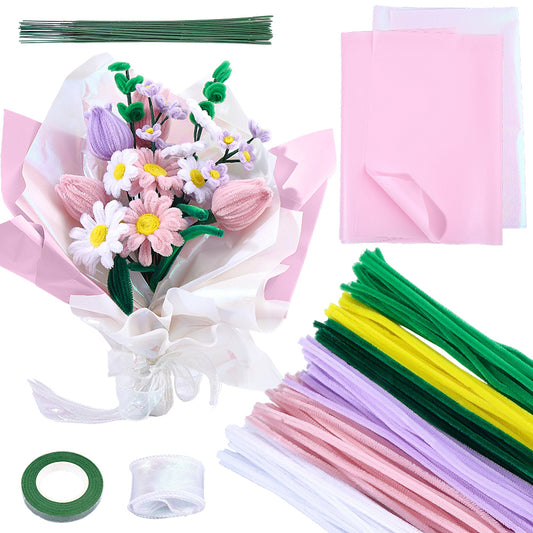 DIY Pipe Cleaner Flower Bouquet Making Kit | The Pink Bead Shop Canada