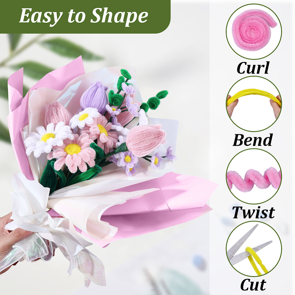 DIY Pipe Cleaner Flower Bouquet Making Kit | The Pink Bead Shop Canada