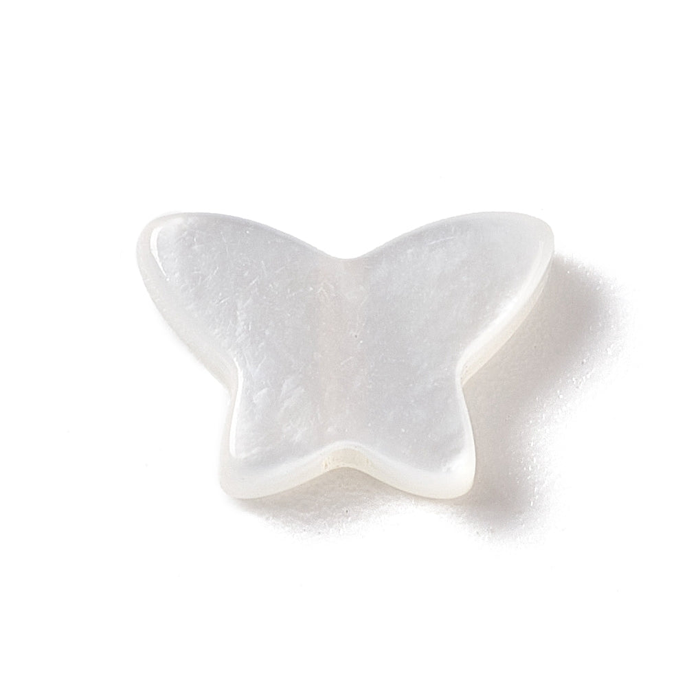 Natural White Shell Butterfly Beads 6x9mm – 2 Pack| The Pink Bead Shop Canada