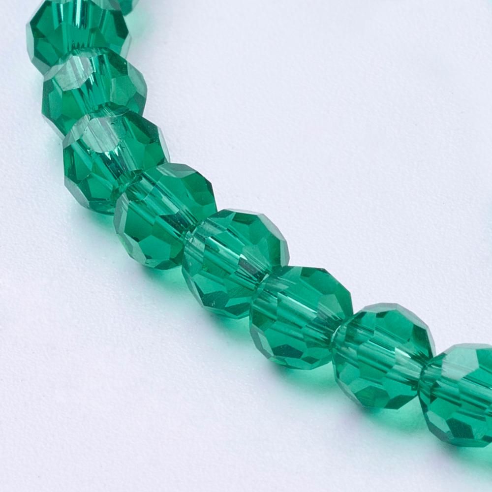 Teal Faceted Glass Beads 4mm – 32 Facets | The Pink Bead Shop Canada
