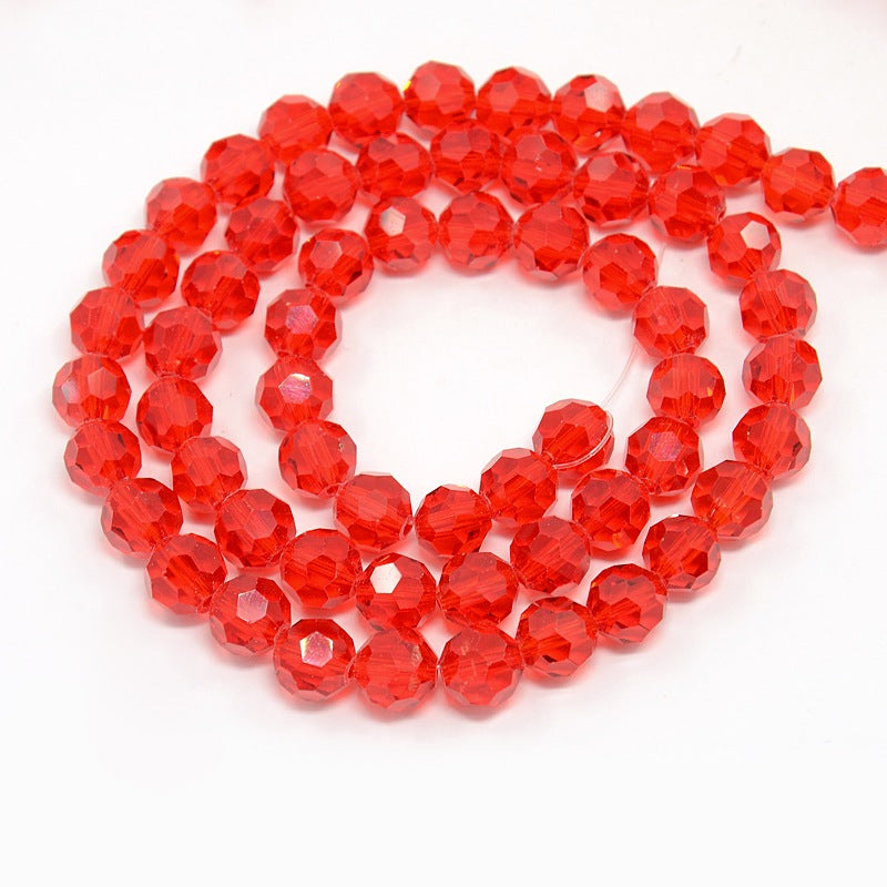 Red Faceted Glass Beads 4mm – 32 Facets | The Pink Bead Shop Canada
