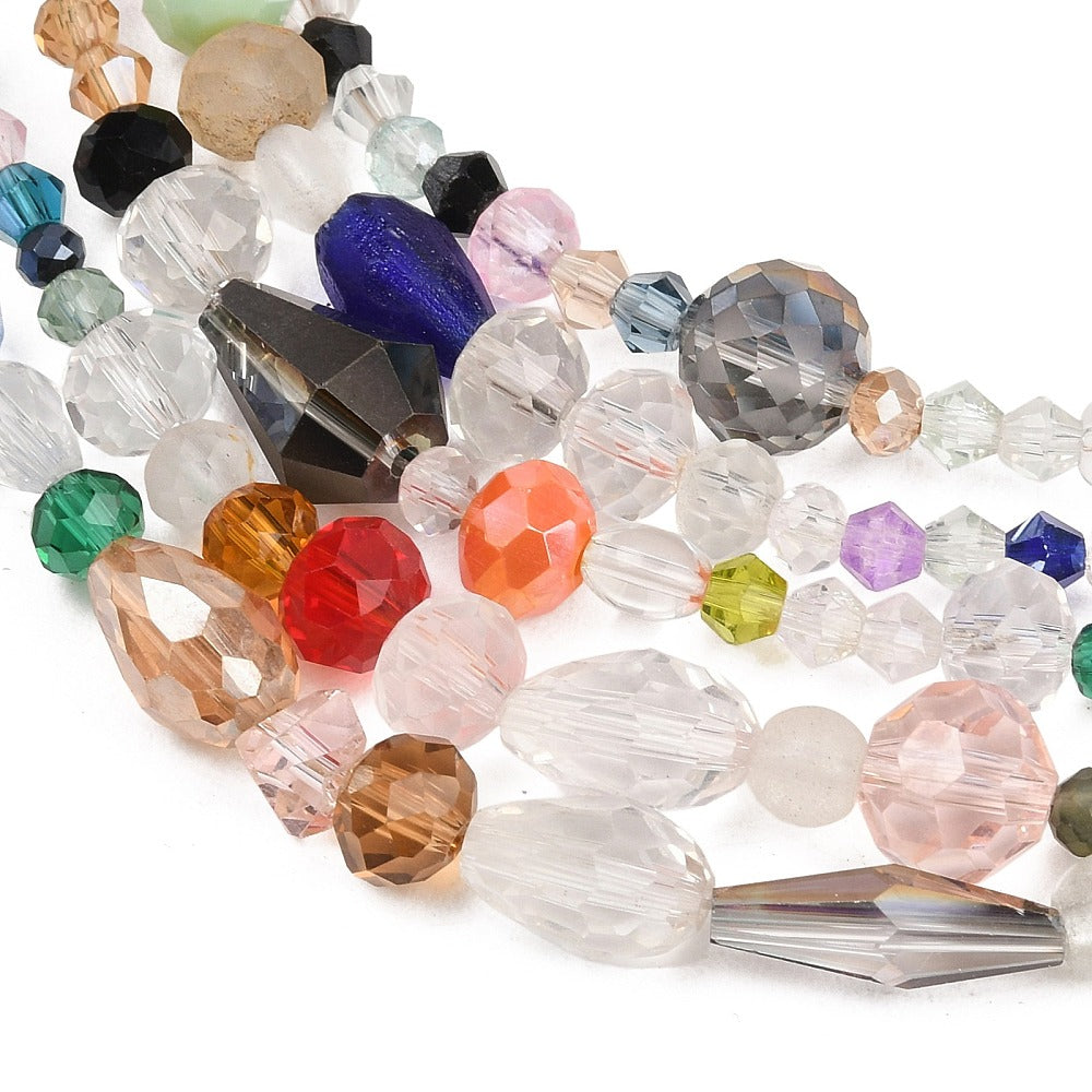 Mixed Electroplated Glass Bead Strand | The Pink Bead Shop Canada