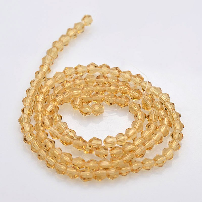 4mm Peru Faceted Bicone Glass Beads | The Pink Bead Shop Canada