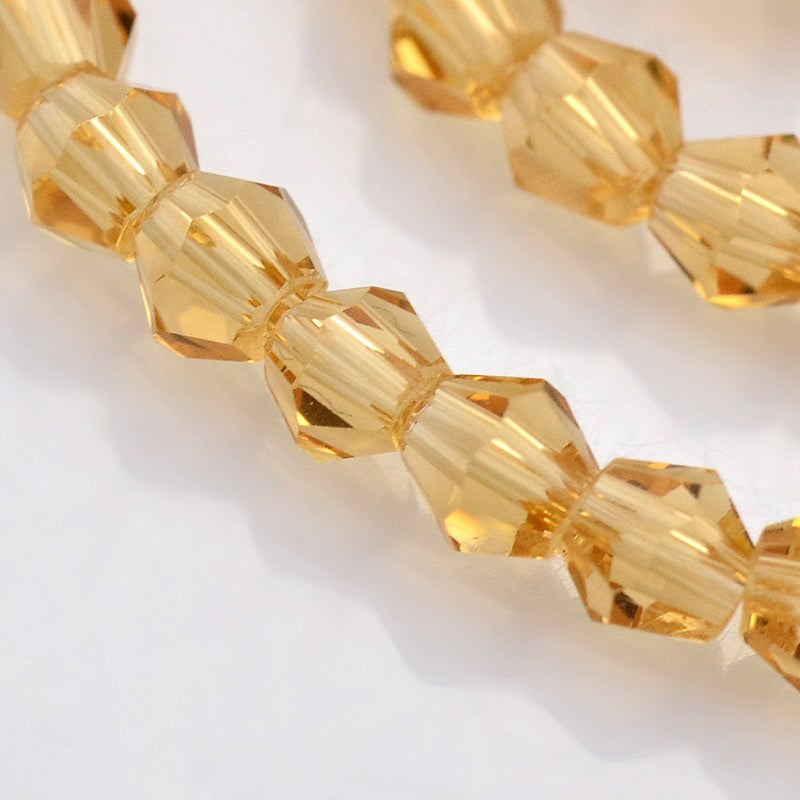 4mm Peru Faceted Bicone Glass Beads | The Pink Bead Shop Canada