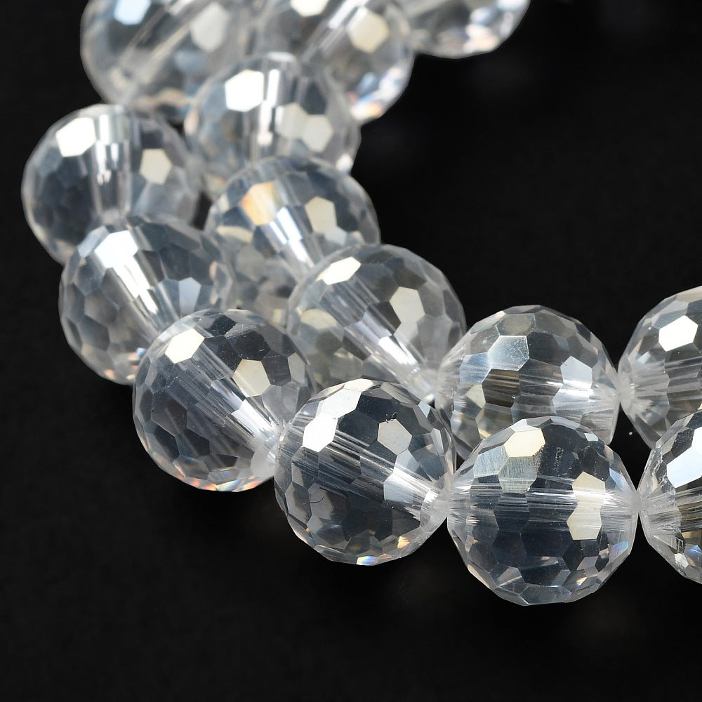 Clear AB Faceted Glass Beads 10mm – 96 Facets | The Pink Bead Shop Canada