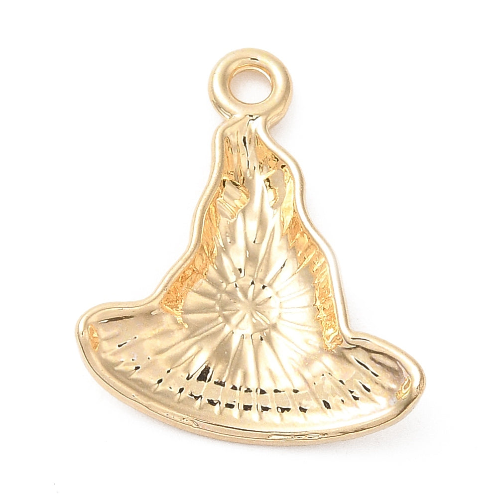 Gold & Black Witch Hat Moon & Star Enamel Charms – 2pk – 21mm | The Pink Bead Shop Canada